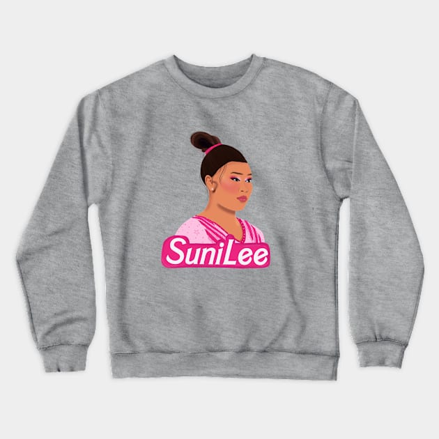 suni lee: olympic gymnast barbie Crewneck Sweatshirt by jordynslefteyebrow